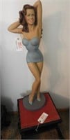 Ceramic statuette of 1950’s pin-up girl 36”