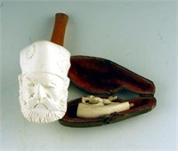Meerschaum pipe of figural bearded gentleman