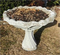 Large concrete bird bath 34” top