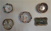 Selection of (5) hand painted bowls and platters: