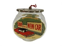 RARE SAVE FOR A NEW CAR GLASS SAVING BANK