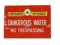 ONTARIO HYDRO DANGEROUS WATER SSP SIGN