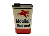 MOBILOIL PEGASUS OUTBOARD MOTOR OIL IMP. QT. CAN
