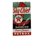 1960 SKY CHIEF GASOLINE PETROX SSP PUMP PLATE