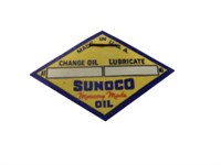 1940'S SUNOCO CARDBOARD OIL CHANGE REMINDER PIN