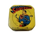 RARE 1940'S SUPERMAN DIME REGISTER BANK