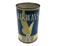 AIRWAYS FORTIFIED MOTOR OIL IMP. QT. CAN
