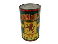 LION OILS "95" MOTOR OIL IMP. QT. CAN