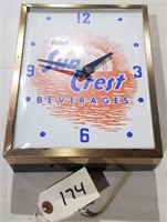 "Sun Crest" Square Clock