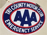 Porcelain "AAA" Oval Sign