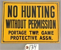 "No Hunting" Sign