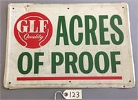 "GLF Acres of Proof" Sign
