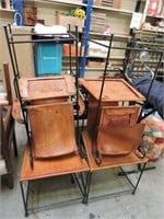 4 Leather Patio Chairs
