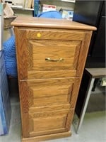 Three Drawer Wooden File Cabinet
