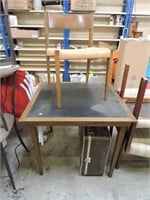 Vintage Folding Table, Danish Chair