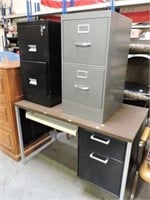Vintage Metal Desk & File Cabinets