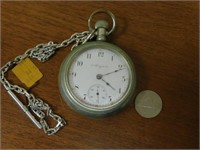 Vintage Wind-up Pocket Watch w/ Stag on Backside