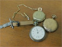 2 Vintage Pocket Watches, 1 Watch Case