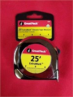 GreatNeck 25' ExtraMark Chrome Tape Measure