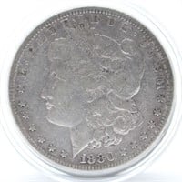 1880-P Morgan Silver Dollar - F