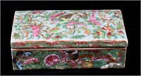 Chinese Hand Painted Porcelain Pen Box