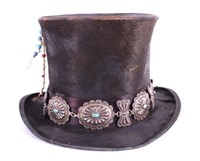 Navajo Native American Concho Top Hat