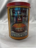 Quaker Best Corn Meal Tin Container