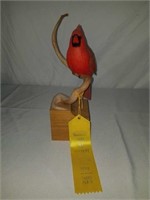 Rare Beautiful Ahrendt Wood Sculpted Cardinal