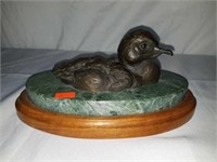 Bronze Mill Pond Duck Sculpture by R Bateman A.P