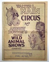 1923 WALTER L. MAIN CIRCUS COURIER