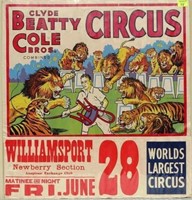 CLYDE BEATTY - COLE BROS. CIRCUS POSTER