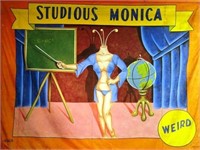 STUDIOUS MONICA HEADLESS WOMAN SIDESHOW BANNER