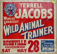 TERRELL JACOBS WILD ANIMAL TRAINER POSTER