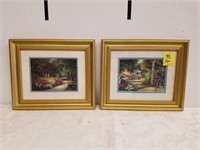 2 PIECE GARDEN COURTYARD SCENES 12X10