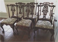 CHIPPENDALE STYLE MAHOGANY DINING CHAIRS