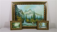 (3) Mountain /Countryside Original Oil Paintings