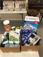 2 boxes of Cleaning supplies