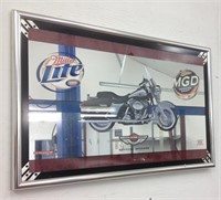 Miller Lite Harley Davidson mirror