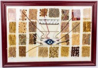 Art Framed Navajo Natural Plant Dye Chart
