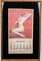 Art 1955 Pin Up Calendar w/ Nude Marilyn Monroe