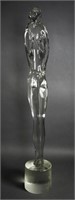 PINO SIGNORETTO, 34" Glass Statue of Lovers