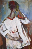FRIDRICH MILTS, Portrait of a Woman, Oil on Canvas