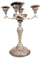 Baltimore Repousse Sterling Silver Candelabra