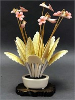 Vintage Japanese Ivory Flower Sculpture