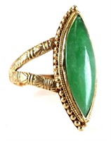 22k Gold Chinese Jade Ring