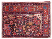 Antique Persian Heriz Sample Antique Rug