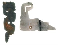 2 Pre-Columbian Jade Pendants, 800-1200AD