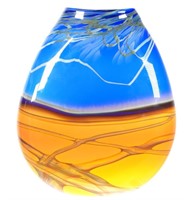 Contemporary Large 12" Art Glass Vase