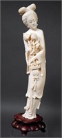 Antique Chinese Guanyin Ivory Statue