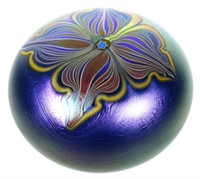 Lundberg Iridescent Glass Paperweight